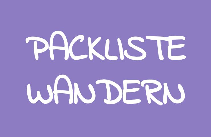 Rucksackpackliste Wandern