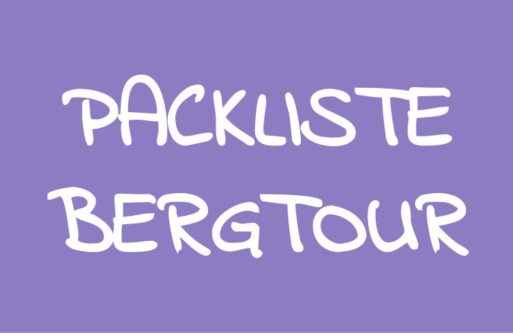 Rucksackpackliste Bergtouren