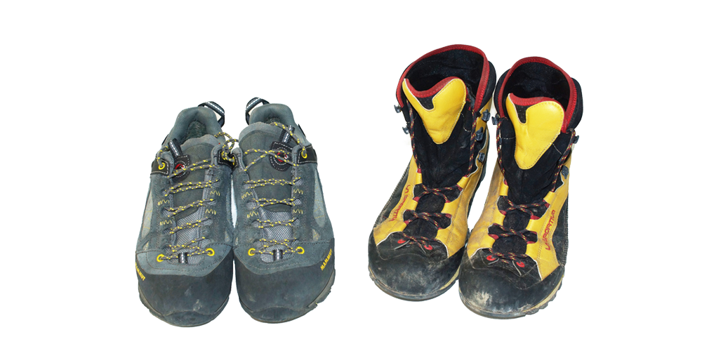Schuhe für Klettersteige